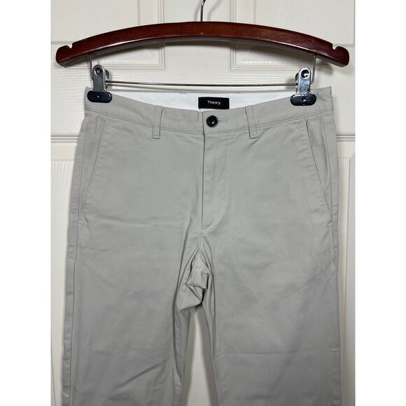 Theory Mens 29 Zaine Witten Flat Front Pants in Off White Capsule Minimalist - Picture 3 of 7